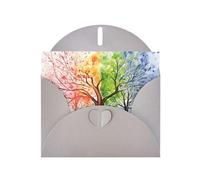 BWQTRYD Four Seasons Spring Tree Greeting Cards Blank Note Cards with Envelopes Happy Birthday Card Thank You Card Wedding Party Invitation Cards for All Occasions 4x6 Inch