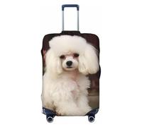 BWQTRYD French Poodle Luggage Cover Tsa Approved, Stretch Suitcase Protector Anti-Scratch Travel Suitcase Cover Washable Baggage Covers for 18-32 Inch Luggage Sleeve, Black, S