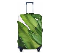 BWQTRYD Fresh banana leaves Luggage Cover Tsa Approved, Stretch Suitcase Protector Anti-Scratch Travel Suitcase Cover Washable Baggage Covers for 18-32 Inch Luggage Sleeve, Black, S