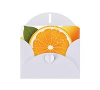 BWQTRYD Fresh Orange Fruit Greeting Cards Blank Note Cards with Envelopes Happy Birthday Card Thank You Card Wedding Party Invitation Cards for All Occasions 4x6 Inch