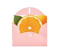 BWQTRYD Fresh Orange Fruit Greeting Cards Blank Note Cards with Envelopes Happy Birthday Card Thank You Card Wedding Party Invitation Cards for All Occasions 4x6 Inch