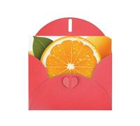 BWQTRYD Fresh Orange Fruit Greeting Cards Blank Note Cards with Envelopes Happy Birthday Card Thank You Card Wedding Party Invitation Cards for All Occasions 4x6 Inch