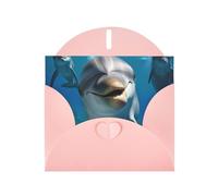 BWQTRYD Funny Dolphin Looking at You Greeting Cards Blank Note Cards with Envelopes Happy Birthday Card Thank You Card Wedding Party Invitation Cards for All Occasions 4x6 Inch