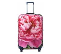 BWQTRYD Garden Peony Luggage Cover Tsa Approved, Stretch Suitcase Protector Anti-Scratch Travel Suitcase Cover Washable Baggage Covers for 18-32 Inch Luggage Sleeve, Black, L