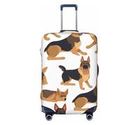 BWQTRYD German shepherd Luggage Cover Tsa Approved, Stretch Suitcase Protector Anti-Scratch Travel Suitcase Cover Washable Baggage Covers for 18-32 Inch Luggage Sleeve, Black, L