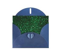 BWQTRYD Green Sequin Sparkle Greeting Cards Blank Note Cards with Envelopes Happy Birthday Card Thank You Card Wedding Party Invitation Cards for All Occasions 4x6 Inch