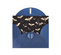 BWQTRYD Halloween Flying Bats Greeting Cards Blank Note Cards with Envelopes Happy Birthday Card Thank You Card Wedding Party Invitation Cards for All Occasions 4x6 Inch