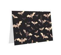 BWQTRYD Halloween Flying Bats Greeting Cards Blank Note Cards with Envelopes Happy Birthday Card Thank You Card Wedding Party Invitation Cards for All Occasions 4x6 Inch