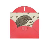 BWQTRYD Hedgehog Greeting Cards Blank Note Cards with Envelopes Happy Birthday Card Thank You Card Wedding Party Invitation Cards for All Occasions 4x6 Inch