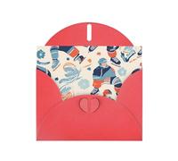 BWQTRYD Hockey Elements Creative Patterned Greeting Cards Blank Note Cards with Envelopes Happy Birthday Card Thank You Card Wedding Party Invitation Cards for All Occasions 4x6 Inch