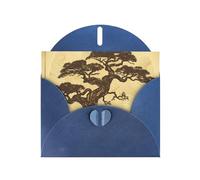 BWQTRYD Japanese Pine Trees at Sunrise Greeting Cards Blank Note Cards with Envelopes Happy Birthday Card Thank You Card Wedding Party Invitation Cards for All Occasions 4x6 Inch