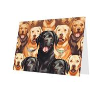 BWQTRYD labrador retriever Dogs Greeting Cards Blank Note Cards with Envelopes Happy Birthday Card Thank You Card Wedding Party Invitation Cards for All Occasions 4x6 Inch