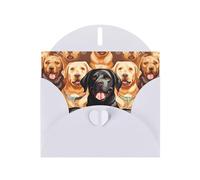 BWQTRYD labrador retriever Dogs Greeting Cards Blank Note Cards with Envelopes Happy Birthday Card Thank You Card Wedding Party Invitation Cards for All Occasions 4x6 Inch