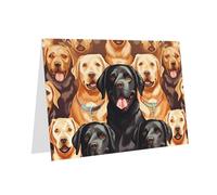 BWQTRYD labrador retriever Dogs Greeting Cards Blank Note Cards with Envelopes Happy Birthday Card Thank You Card Wedding Party Invitation Cards for All Occasions 4x6 Inch