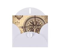 BWQTRYD Law of the Compass Navigation Greeting Cards Blank Note Cards with Envelopes Happy Birthday Card Thank You Card Wedding Party Invitation Cards for All Occasions 4x6 Inch