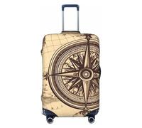 BWQTRYD Law of the Compass Navigation Luggage Cover Tsa Approved, Stretch Suitcase Protector Anti-Scratch Travel Suitcase Cover Washable Baggage Covers for 18-32 Inch Luggage Sleeve, Black, S