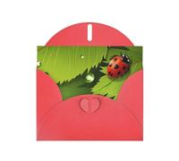 BWQTRYD Leaves and Ladybugs Greeting Cards Blank Note Cards with Envelopes Happy Birthday Card Thank You Card Wedding Party Invitation Cards for All Occasions 4x6 Inch