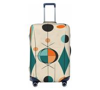 BWQTRYD Mid Century Geometric Luggage Cover Tsa Approved, Stretch Suitcase Protector Anti-Scratch Travel Suitcase Cover Washable Baggage Covers for 18-32 Inch Luggage Sleeve, Black, M