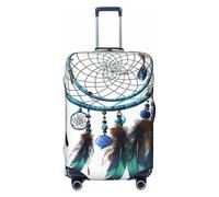 BWQTRYD Native American Dream Catcher Luggage Cover Tsa Approved, Stretch Suitcase Protector Anti-Scratch Travel Suitcase Cover Washable Baggage Covers for 18-32 Inch Luggage Sleeve, Black, XL