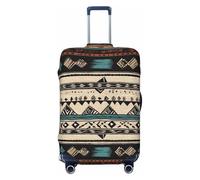 BWQTRYD Native American Patterns Luggage Cover Tsa Approved, Stretch Suitcase Protector Anti-Scratch Travel Suitcase Cover Washable Baggage Covers for 18-32 Inch Luggage Sleeve, Black, XL