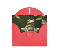 BWQTRYD Peace Tree Frog Greeting Cards Blank Note Cards with Envelopes Happy Birthday Card Thank You Card Wedding Party Invitation Cards for All Occasions 4x6 Inch