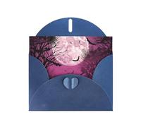 BWQTRYD Purple Moon Greeting Cards Blank Note Cards with Envelopes Happy Birthday Card Thank You Card Wedding Party Invitation Cards for All Occasions 4x6 Inch