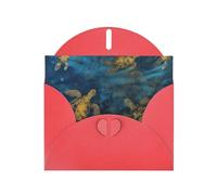 BWQTRYD Sea Turtle Greeting Cards Blank Note Cards with Envelopes Happy Birthday Card Thank You Card Wedding Party Invitation Cards for All Occasions 4x6 Inch