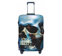 BWQTRYD Skeleton on the water Luggage Cover Tsa Approved, Stretch Suitcase Protector Anti-Scratch Travel Suitcase Cover Washable Baggage Covers for 18-32 Inch Luggage Sleeve, Black, L
