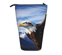BWQTRYD Standing Pencil Case Eagle Pen Holder Telescopic Pencil Bag Large Capacity Pencil Pouch Cute Pop Up Pencil Holder Makeup Cosmetics Bag for Office Work Holiday Gift