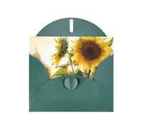 BWQTRYD Sunflowers Greeting Cards Blank Note Cards with Envelopes Happy Birthday Card Thank You Card Wedding Party Invitation Cards for All Occasions 4x6 Inch
