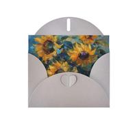 BWQTRYD Sunflowers Greeting Cards Blank Note Cards with Envelopes Happy Birthday Card Thank You Card Wedding Party Invitation Cards for All Occasions 4x6 Inch