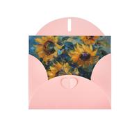 BWQTRYD Sunflowers Greeting Cards Blank Note Cards with Envelopes Happy Birthday Card Thank You Card Wedding Party Invitation Cards for All Occasions 4x6 Inch