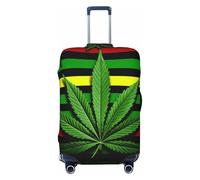BWQTRYD Weed striped Luggage Cover Tsa Approved, Stretch Suitcase Protector Anti-Scratch Travel Suitcase Cover Washable Baggage Covers for 18-32 Inch Luggage Sleeve, Black, L