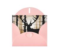 BWQTRYD Wild Elk Black Stripe Greeting Cards Blank Note Cards with Envelopes Happy Birthday Card Thank You Card Wedding Party Invitation Cards for All Occasions 4x6 Inch