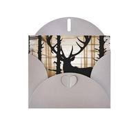 BWQTRYD Wild Elk Black Stripe Greeting Cards Blank Note Cards with Envelopes Happy Birthday Card Thank You Card Wedding Party Invitation Cards for All Occasions 4x6 Inch