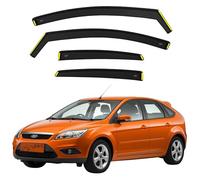 BWS Wind Deflectors for Ford Focus MK2 2004-2011 4/5 Door Saloon 4 Pieces Set - Keep Your Car Ventilated in Rain - Reduce Wind Turbulence - In-Channel Dark Tinted Set Visors