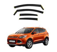 BWS Wind Deflectors for Ford Kuga MK2 2013-2019 5-Door SUV 4-pieces Set - Keep Your Car Ventilated in Rain - Reduce Wind Turbulence - In-Channel Dark Tinted Set Visors