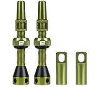 BWSHLF Green Tubeless Presta Valve Stem 60mm / 80mm, Super Light Alloy Presta Valve Stem Kit with Value Core Remover Tool and Valve Stem Caps - Multiple Color and Size Options(Pair)