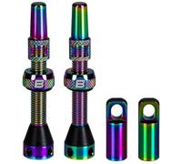 BWSHLF Tubeless Presta Valve Stem 40/44/55/60/65/80/100 mm, Super Light Alloy Presta Valve Stem Kit with Valve Core Remover Tool and Valve Stem Caps - Multiple Color and Size Options(Pair)