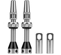 BWSHLF Tubeless Presta Valve Stem 40/44/55/60/65/80/100 mm, Super Light Alloy Presta Valve Stem Kit with Valve Core Remover Tool and Valve Stem Caps - Multiple Color and Size Options(Pair)