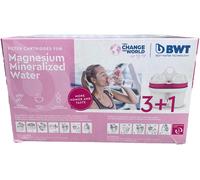 BWT 120 Litre Longlife Mg2+ Water Filter Cartridge 3 plus 1 Pack, White