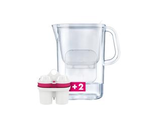 BWT AQUAlizer Baselight water filter jug with an electronic timer, 2.6 l - White + 2 magnesium-mineralised water filter cartridges