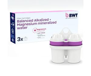 BWT - Filter Cartridge Balanced Alkalized Water - Alkaline Water thanks to Special Filtration Technology - Fits BWT and Brita Table Water Filters - Set of 3