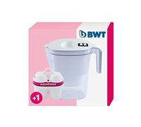 BWT Vida White 2.6 L Water Filter | Filter with 1 Magnesium Filter Cartridge | Water Filter Drinking Water | Filters Lime, Chlorine, Lead & Copper