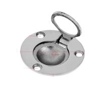 bwteUPDVE Marine Recessed Deck Hatch Locker Flush Pull Lift Handle Ring Door Knobs Handles Pull Ring Boat Hardware 316 Stainless Steel(50x50mm)