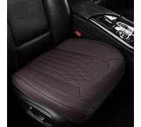 BWTJF Front Car Seat Bottom Covers Brown, Universal Leather Front Seat Covers Bottom Protector 2 Pack, Anti-Slip and Full Wrapping Edge Compatible with Most of Vehicles - SUVs/Sedans/Pickup Trucks