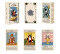 BWTY Best wishes to you Cat Tarot Cards for Beginners with Meanings on Them Beginner Guided Cute Tarot Deck with Gold Foil Edge Standard Size