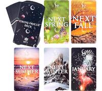 BWTY Best wishes to you Time Oracle Cards for Beginners with Meanings on Them 60 PCS Adventure Divine Timing Tarot Deck Set for Love, Energy, Soulmate, Work, Friendship, Spirit and Past Life., Blue