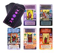 BWTY Tarot Cards Set with Guide Book and 7 Chakra Cards. Learning Tarot Cards Deck for Beginners with Meanings on Them, Keywords, Astrology (Planet Zodiac), Yes or No, Elements, Numerology