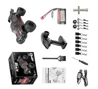 Bwuikim 1/14 Brushless Motor Remote Control Car Off Road Vehicle Up to 60KMH with LED Lights and Multiple Batteries for All Terrains High Speed for Adults